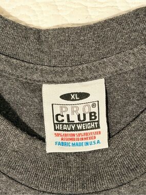 Pro Club Men’s Heavyweight Crew Neck T-Shirt - Black